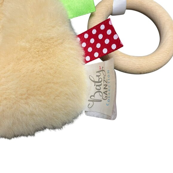 Baby Ganz Downy Reindeer Sensory Toy Baby Crinkle Belly Tags Lovey - Picture 4 of 11